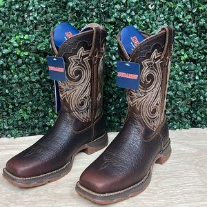 DURANGO LADY REBEL WORK STEEL TOE WESTERN BOOT BROWN - 7.5